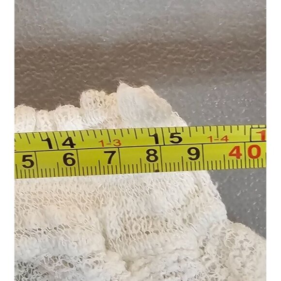 Free People Womens M Ivory Thrill & Frills Off The Shoulder Lace‎ Blouse - Picture 7 of 9